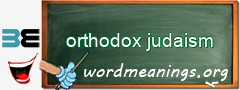 WordMeaning blackboard for orthodox judaism